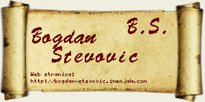 Bogdan Stevović vizit kartica